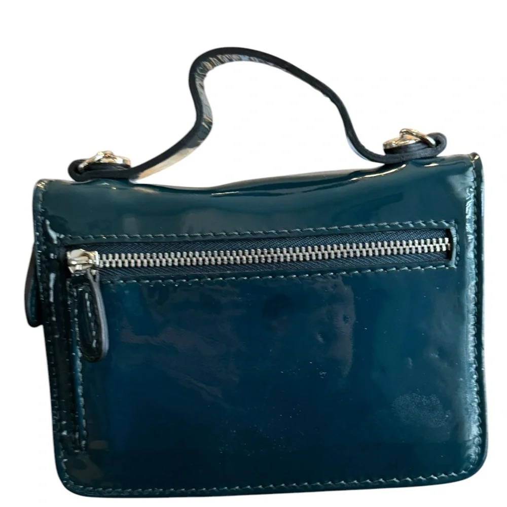 Brighton Mini Crossbody Zip Organizer Patent Leather Bag